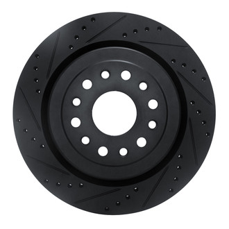 R1 Concepts® - eLINE™ Drilled and Slotted 1-Piece Rear Driver Side Brake Rotor