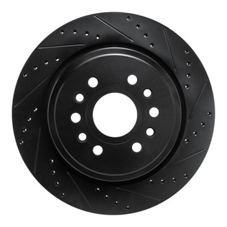 R1 Concepts® - eLINE™ Drilled and Slotted 1-Piece Rear Passenger Side Brake Rotor