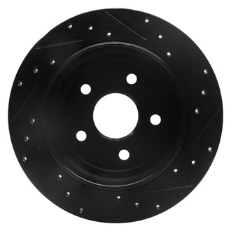 R1 Concepts® - eLINE™ Drilled and Slotted 1-Piece Rear Driver Side Brake Rotor