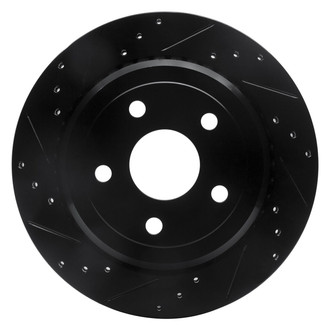 R1 Concepts® - eLINE™ Drilled and Slotted 1-Piece Rear Driver Side Brake Rotor