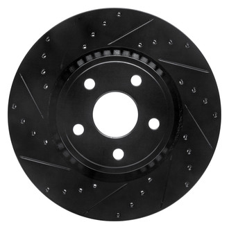 R1 Concepts® - eLINE™ Drilled and Slotted 1-Piece Front Driver Side Brake Rotor