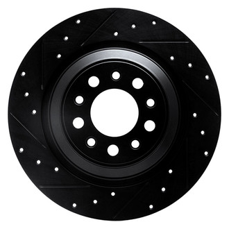 R1 Concepts® - eLINE™ Drilled and Slotted 1-Piece Rear Driver Side Brake Rotor