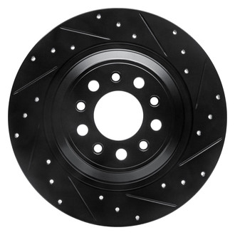 R1 Concepts® - eLINE™ Drilled and Slotted 1-Piece Rear Passenger Side Brake Rotor