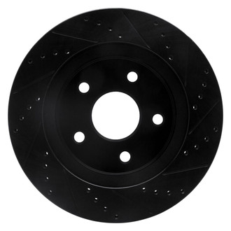 R1 Concepts® - eLINE™ Drilled and Slotted 1-Piece Front Driver Side Brake Rotor