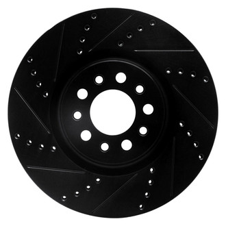 R1 Concepts® - eLINE™ Drilled and Slotted 1-Piece Front Driver Side Brake Rotor