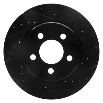 R1 Concepts® - eLINE™ Drilled and Slotted 1-Piece Front Passenger Side Brake Rotor
