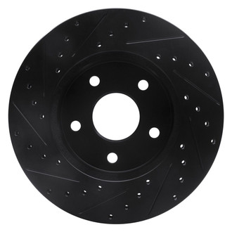 R1 Concepts® - eLINE™ Drilled and Slotted 1-Piece Front Passenger Side Brake Rotor