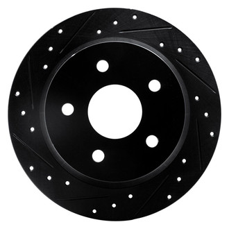 R1 Concepts® - eLINE™ Drilled and Slotted 1-Piece Rear Driver Side Brake Rotor