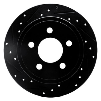 R1 Concepts® - eLINE™ Drilled and Slotted 1-Piece Rear Driver Side Brake Rotor