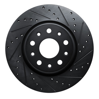 R1 Concepts® - eLINE™ Drilled and Slotted 1-Piece Front Passenger Side Brake Rotor