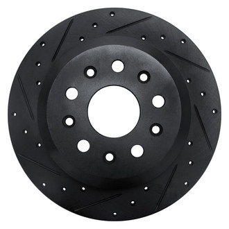 R1 Concepts® - eLINE™ Drilled and Slotted 1-Piece Rear Driver Side Brake Rotor