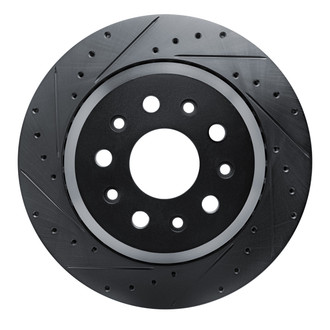R1 Concepts® - eLINE™ Drilled and Slotted 1-Piece Rear Driver Side Brake Rotor
