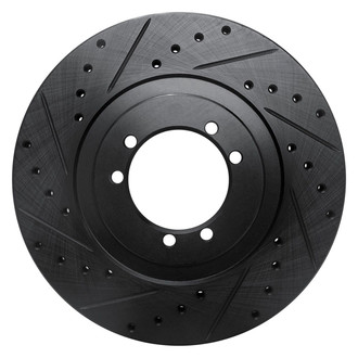 R1 Concepts® - eLINE™ Drilled and Slotted 1-Piece Front Driver Side Brake Rotor