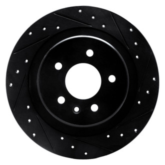 R1 Concepts® - eLINE™ Drilled and Slotted 1-Piece Rear Passenger Side Brake Rotor