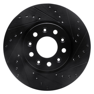 R1 Concepts® - eLINE™ Drilled and Slotted 1-Piece Front Passenger Side Brake Rotor