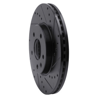 R1 Concepts® - eLINE™ Drilled and Slotted 1-Piece Front Passenger Side Brake Rotor