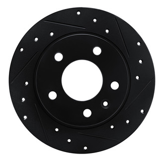 R1 Concepts® - eLINE™ Drilled and Slotted 1-Piece Rear Passenger Side Brake Rotor