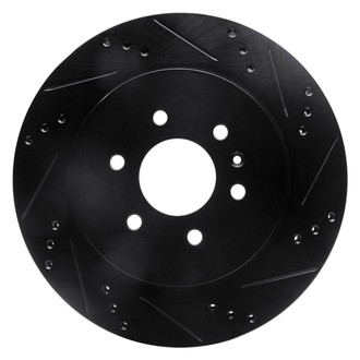 R1 Concepts® - eLINE™ Drilled and Slotted 1-Piece Rear Passenger Side Brake Rotor