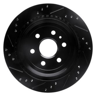 R1 Concepts® - eLINE™ Drilled and Slotted 1-Piece Rear Passenger Side Brake Rotor
