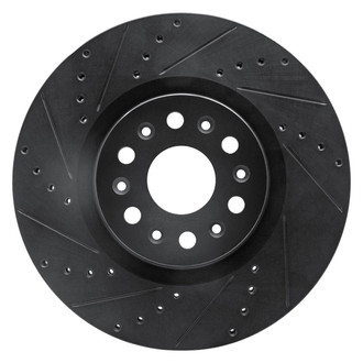 R1 Concepts® - eLINE™ Drilled and Slotted 1-Piece Front Driver Side Brake Rotor