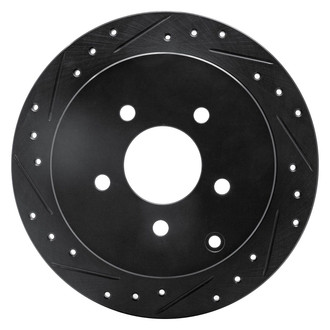 R1 Concepts® - eLINE™ Drilled and Slotted 1-Piece Rear Driver Side Brake Rotor