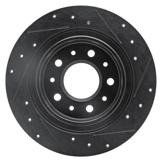 R1 Concepts® - eLINE™ Drilled and Slotted 1-Piece Rear Driver Side Brake Rotor