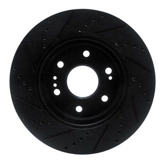 R1 Concepts® - eLINE™ Drilled and Slotted 1-Piece Front Passenger Side Brake Rotor