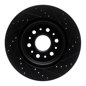 R1 Concepts® - eLINE™ Drilled and Slotted 1-Piece Rear Driver Side Brake Rotor