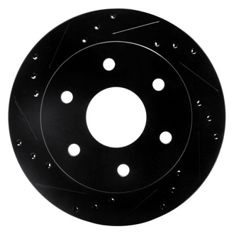 R1 Concepts® - eLINE™ Drilled and Slotted 1-Piece Front Driver Side Brake Rotor