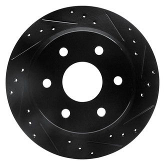 R1 Concepts® - eLINE™ Drilled and Slotted 1-Piece Rear Passenger Side Brake Rotor