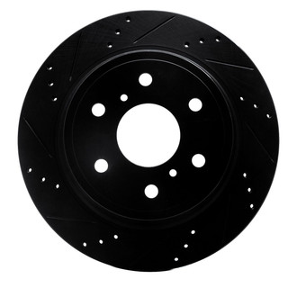 R1 Concepts® - eLINE™ Drilled and Slotted 1-Piece Rear Driver Side Brake Rotor
