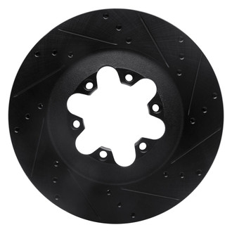 R1 Concepts® - eLINE™ Drilled and Slotted 1-Piece Front Passenger Side Brake Rotor