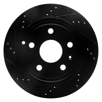 R1 Concepts® - eLINE™ Drilled and Slotted 1-Piece Rear Driver Side Brake Rotor