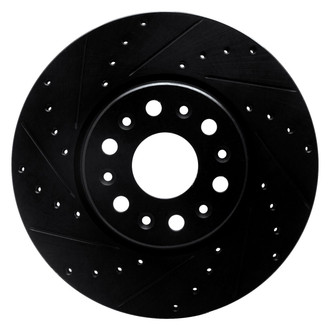 R1 Concepts® - eLINE™ Drilled and Slotted 1-Piece Front Driver Side Brake Rotor