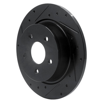 R1 Concepts® - eLINE™ Drilled and Slotted 1-Piece Rear Driver Side Brake Rotor