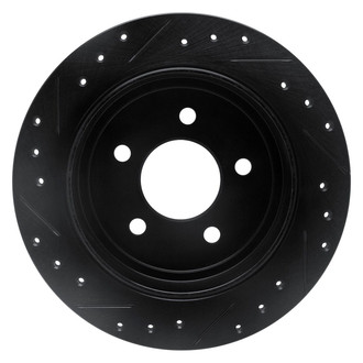R1 Concepts® - eLINE™ Drilled and Slotted 1-Piece Rear Passenger Side Brake Rotor