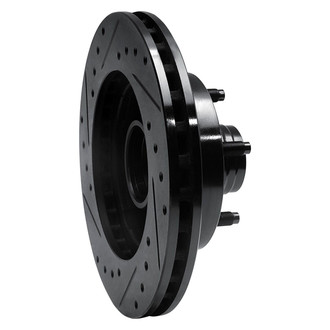 R1 Concepts® - eLINE™ Drilled and Slotted 1-Piece Front Passenger Side Brake Rotor