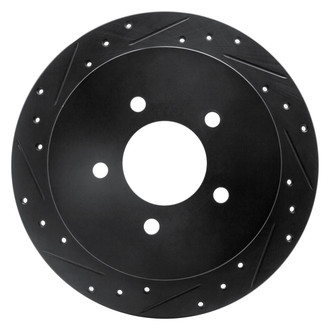 R1 Concepts® - eLINE™ Drilled and Slotted 1-Piece Rear Driver Side Brake Rotor
