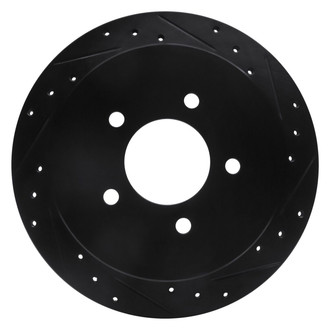R1 Concepts® - eLINE™ Drilled and Slotted 1-Piece Rear Passenger Side Brake Rotor