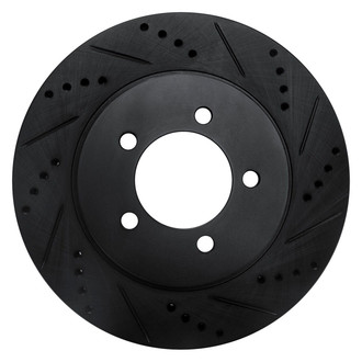 R1 Concepts® - eLINE™ Drilled and Slotted 1-Piece Front Passenger Side Brake Rotor