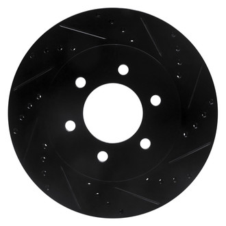 R1 Concepts® - eLINE™ Drilled and Slotted 1-Piece Front Passenger Side Brake Rotor