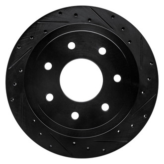 R1 Concepts® - eLINE™ Drilled and Slotted 1-Piece Rear Passenger Side Brake Rotor