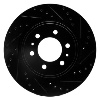 R1 Concepts® - eLINE™ Drilled and Slotted 1-Piece Front Passenger Side Brake Rotor