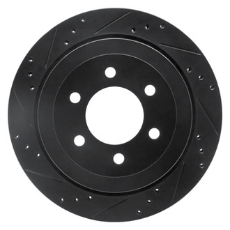 R1 Concepts® - eLINE™ Drilled and Slotted 1-Piece Rear Driver Side Brake Rotor