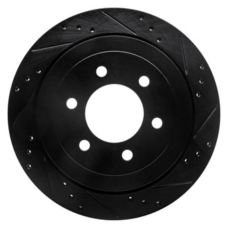 R1 Concepts® - eLINE™ Drilled and Slotted 1-Piece Rear Passenger Side Brake Rotor