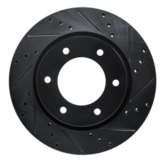 R1 Concepts® - eLINE™ Drilled and Slotted 1-Piece Front Passenger Side Brake Rotor