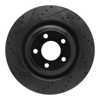 R1 Concepts® - eLINE™ Drilled and Slotted 1-Piece Rear Driver Side Brake Rotor