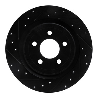 R1 Concepts® - eLINE™ Drilled and Slotted 1-Piece Rear Driver Side Brake Rotor
