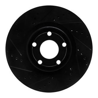 R1 Concepts® - eLINE™ Drilled and Slotted 1-Piece Front Driver Side Brake Rotor
