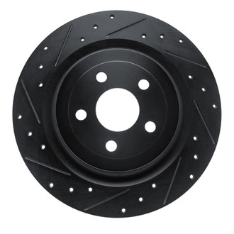 R1 Concepts® - eLINE™ Drilled and Slotted 1-Piece Rear Driver Side Brake Rotor